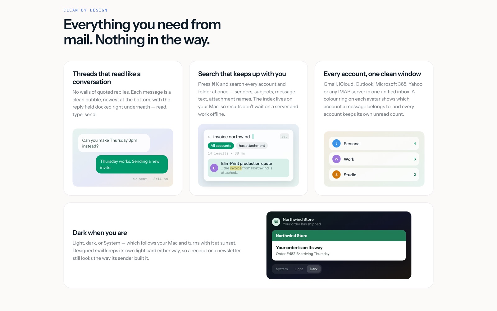 Everyday mail handling in bytemail: conversation threads, the To Reply mailbox and one-click unsubscribe